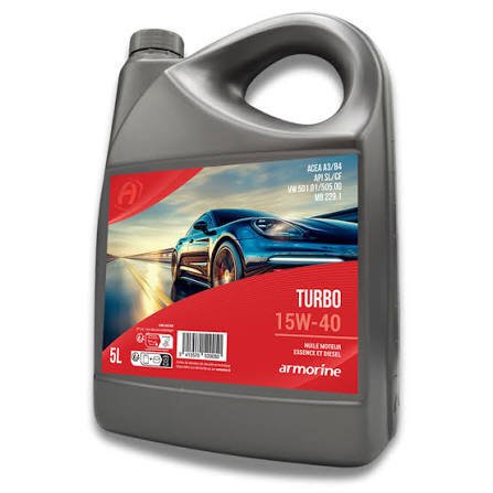 Huile moteur Turbo 15W-40, 5 litres